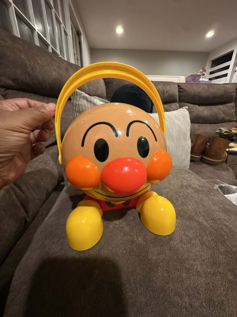 Anpanman Character Head Storage Bucket Container with Handle - Picture 2 of 7